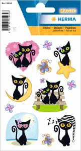 Stikeri MAGIC CUTE CAT,FOIL GLITTERY 