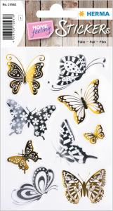 Stikeri CREATIVE ST.BUTTERFLIES GOLD AND SILVER 