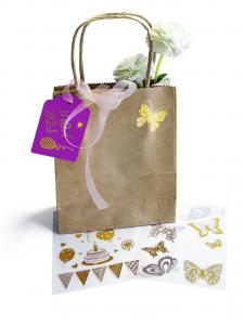 Stikeri CREATIVE ST.BUTTERFLIES GOLD AND SILVER 