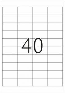 Etikete TOPSTICK 48,5X25,4 A4/40 1/100