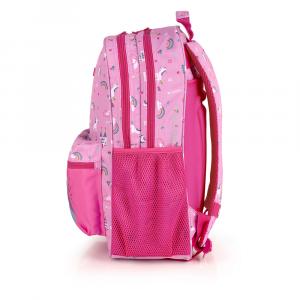 Ranac školski ergonomski 32x44x15 cm 23,5l-0,55 kg Rainbow roze