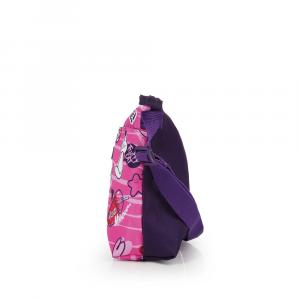 Torbica na rame 22x18x7 cm 0,6l-0,05 kg Sticker roze