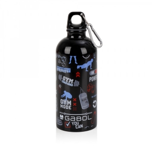 Aluminijumska boca za vodu 7x21 cm  600ml-0,12 kg Training Gabol crna