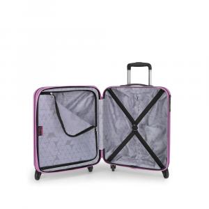 Kofer mali (kabinski) PROŠIRIVI 40x55x20/26 cm  ABS 43,6/51,2l-2,7 kg Future roze