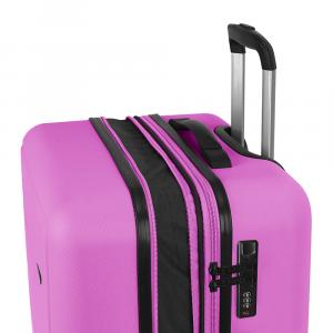 Kofer mali (kabinski) PROŠIRIVI 40x55x20/26 cm  ABS 43,6/51,2l-2,7 kg Future roze