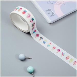Dekorativna lepljiva traka &quot;Ice cream&quot; 15mm x 3m MESHU 