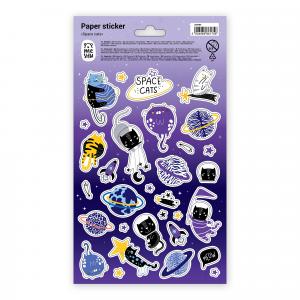 Stikeri decor 120 x 210 mm, 31 stiker &quot;Space Cats&quot; 1/1 MESHU 