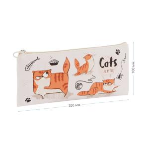 Pernica MESHU 200 x 100 mm "Cats" Eko-koža 