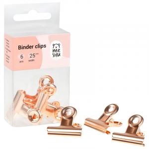 Privremene klamerice 25 mm MESHU "Rose Gold" 1/6 box 