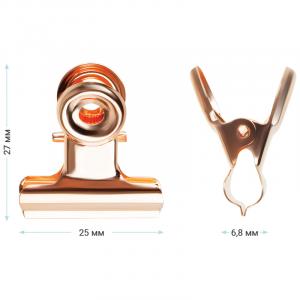 Privremene klamerice 25 mm MESHU "Rose Gold" 1/6 box 