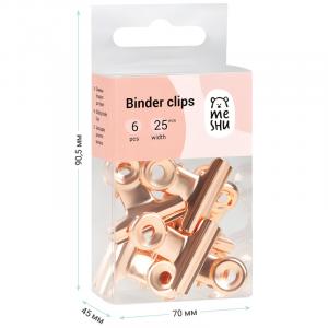 Privremene klamerice 25 mm MESHU "Rose Gold" 1/6 box 