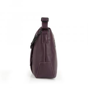 Torba na rame ženska 33x24x9 cm Olivia bordo