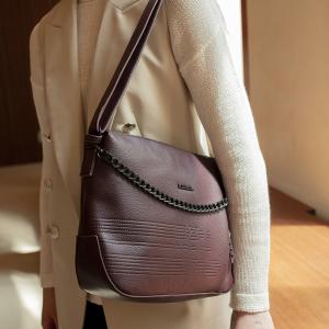 Torba na rame ženska 33x24x9 cm Olivia bordo