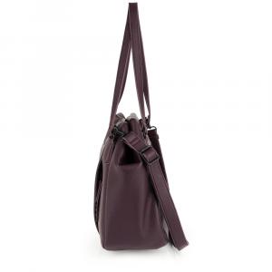 Torba na rame ženska 43x29x12 cm Olivia bordo