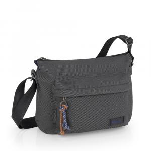 Torba na rame ženska 30x22x9 cm Salma siva