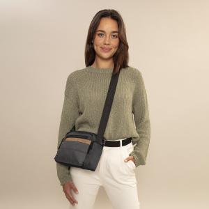 Torba na rame ženska 25x17x8 cm Sofia siva