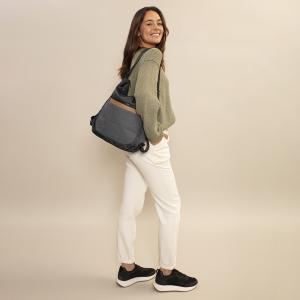 Torba na rame ženska 32x37x9 cm Sofia siva