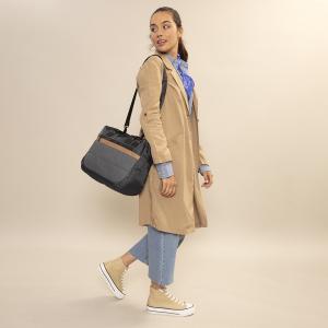 Torba na rame ženska 38x28x14 cm Sofia siva