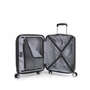 Kofer mali (kabinski) PROŠIRIVI 40x55x22/25cm Ocean 41,7/47,4 l-2,9 kg crna