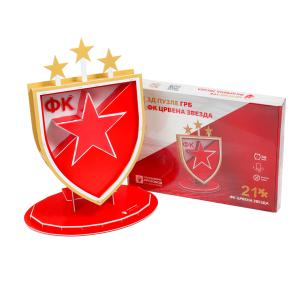Puzzle 3D grb FK Crvena Zvezda 
