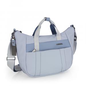 Torba na rame ženska 31x22x7/11 cm Vega plava