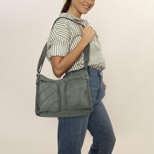 Torba na rame ženska 30x23x8 cm Aitana zelena