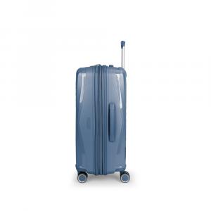 Kofer srednji PROŠIRIVI 44x64,5x28/31cm Polypropilen 72,5/80,2 l-3,3 kg Queens metalik plava