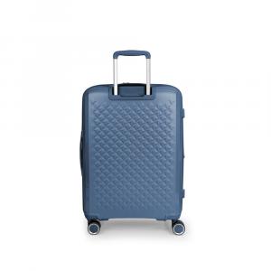 Kofer srednji PROŠIRIVI 44x64,5x28/31cm Polypropilen 72,5/80,2 l-3,3 kg Queens metalik plava