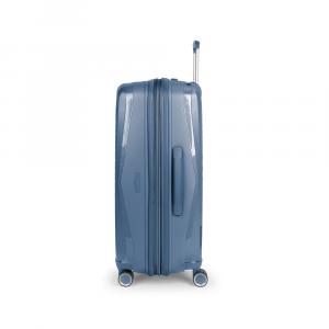 Kofer veliki PROŠIRIVI 51x75x31/34 cm cm  Polypropilen 109,6/120,2 l- 4,3 kg Queens metalik plava