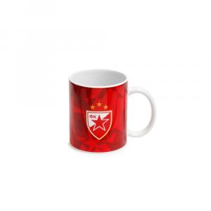 ŠOLJA FK CRVENA ZVEZDA 1 logo sa crvenom šarom 