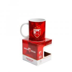 ŠOLJA FK CRVENA ZVEZDA 1 logo sa crvenom šarom 