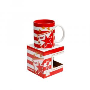ŠOLJA FK CRVENA ZVEZDA 3 logo iza pruge 