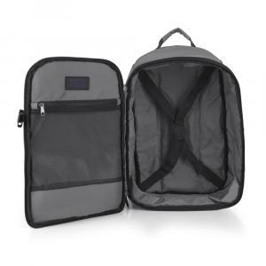 Ranac putni za low cost sa 2 odeljka 25x40x20/23 cm 20/23l - 0,62kg Canada siva