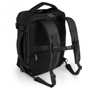 Ranac putni za low cost sa 3 odeljka 30x40x20/24 cm 24/28,8l - 1kg Canada crna