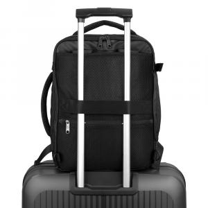 Ranac putni za low cost sa 3 odeljka 30x40x20/24 cm 24/28,8l - 1kg Canada crna