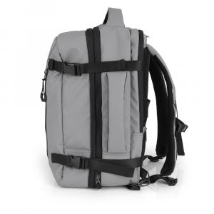 Ranac putni za low cost sa 3 odeljka 30x40x20/24 cm 24/28,8l - 1kg Canada siva