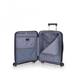Kofer mali (kabinski) PROŠIRIVI 40x55x20/25cm Brooklyn 41,7/47,4 l-2,8 kg metalik plava