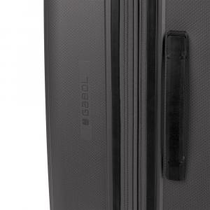 Kofer mali (kabinski) sa odeljkom za laptop PROŠIRIVI 40x55x22/25cm Brooklyn 41,7/47,4 l-3,1 kg metalik siva