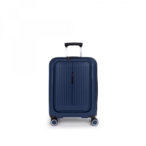 Kofer mali (kabinski) sa odeljkom za laptop PROŠIRIVI 40x55x22/25cm Brooklyn 41,7/47,4 l-3,1 kg Gabol metalik plava