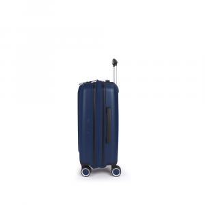 Kofer mali (kabinski) sa odeljkom za laptop PROŠIRIVI 40x55x22/25cm Brooklyn 41,7/47,4 l-3,1 kg metalik plava