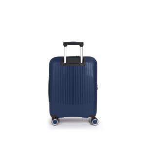 Kofer mali (kabinski) sa odeljkom za laptop PROŠIRIVI 40x55x22/25cm Brooklyn 41,7/47,4 l-3,1 kg metalik plava