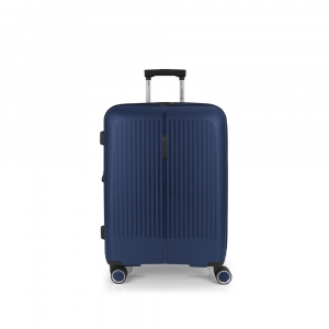 Kofer srednji PROŠIRIVI 45x65x27/30cm Brooklyn 70/77,8 l-3,4 kg Gabol metalik plava