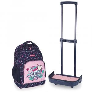 Ranac školski sa točkićima RASKLOPIV 34x46x20 cm 23 l - 1,8 kg Party