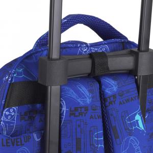 Ranac školski sa točkićima RASKLOPIV 34x46x20 cm 23 l - 1,8 kg Gaming