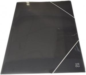 Fascikla PVC sa gumicom A4, 320x246x10mm, providna dim siva