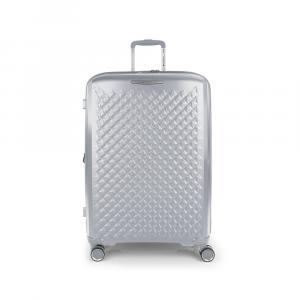 Kofer veliki PROŠIRIVI 51x75x31/34 cm cm Polypropilen 109,6/120,2 l- 4,3 kg Queens Gabol srebrna