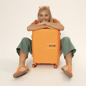 Kofer mali (kabinski) PROŠIRIVI 39x54x22/25 cm  Polypropilen 38/43,2l-2,7 kg Steady narandžasta