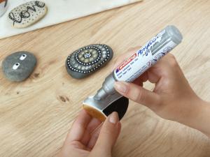 Akrilni marker E-5000 broad 5-10mm kosi vrh srebrna