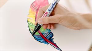 Akrilni marker E-5100 medium 2-3mm obli vrh braon
