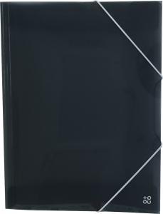 Fascikla PVC sa gumicom A4, 320x246x10mm, providna O+CO dim siva